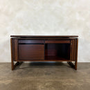 Dyrlund Rosewood Tambour Sideboard Credenza Danish Mid Century Vintage Retro MCM
