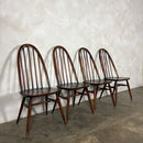 Set Of Four 1960s Ercol Quaker Windsor Dining Chairs Mid Century Vintage Retro MCM