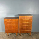 Pair Of ‘His & Her’ Teak Chest Of Drawers/Tall Boys Austinsuite Mid Century Vintage Retro MCM