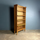 SOLD English Oak Glass Fronted Tall Cabinet/Bookcase Globe Wernicke Style Mid Century Vintage Retro MCM