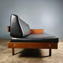 Guy Rogers 1970s Sofa Bed Mid Century Teak Black Vintage Retro MCM