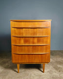 SOLD Mid Century Vintage Chest Of Drawers Tall Boy Teak Retro MCM