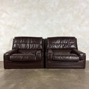 Mid Century Large Brown Leather Armchair Gimson & Slater Vintage Retro MCM