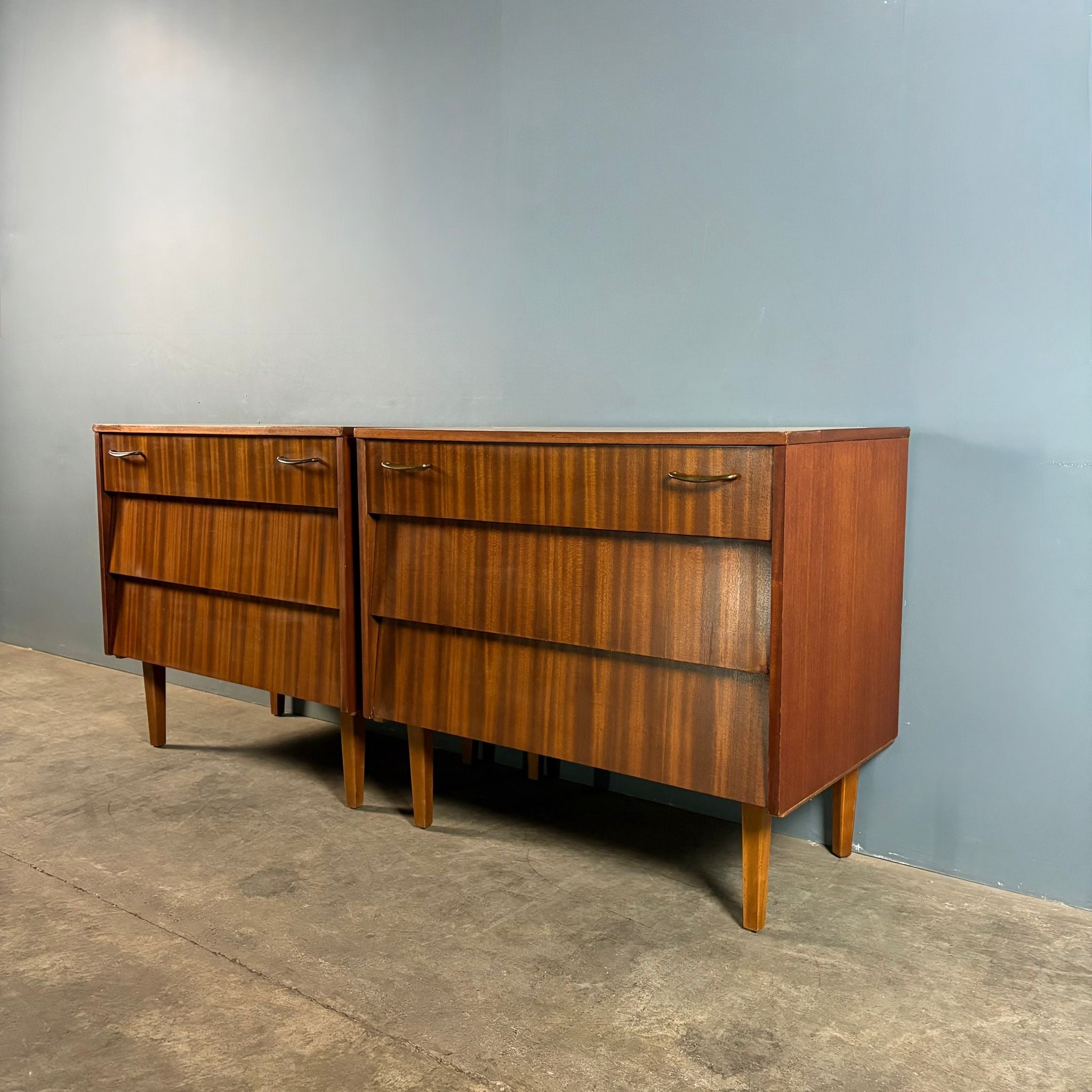 SOLD Teak Avalon Yatton Waterfall Chest Of Drawers Mid Century Vintage Retro MCM