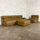 Tetrad Nucleus Leather Armchairs/Sofa Lounge Suite Mid Century Vintage Retro MCM