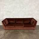 SOLD Mid Century G Plan Three Seater Sofa Brown Velvet Simona Vintage Retro MCM