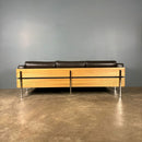 SOLD Mid Century Brown Leather Robin Day For Habitat Forum II Three Seater Sofa Vintage Retro MCM
