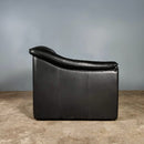Mid Century Danish Black Leather Georg Thams Armchair Vintage Retro MCM