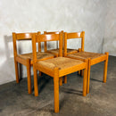 Set Of Six Carimate Rush & Beech Dining Chairs  Vico Magistretti Cassina Habitat Mid Century Vintage Retro MCM