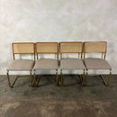 Four Marcel Breuer Cesca Brass & Beech Dining Chairs Mid Century Vintage Retro MCM