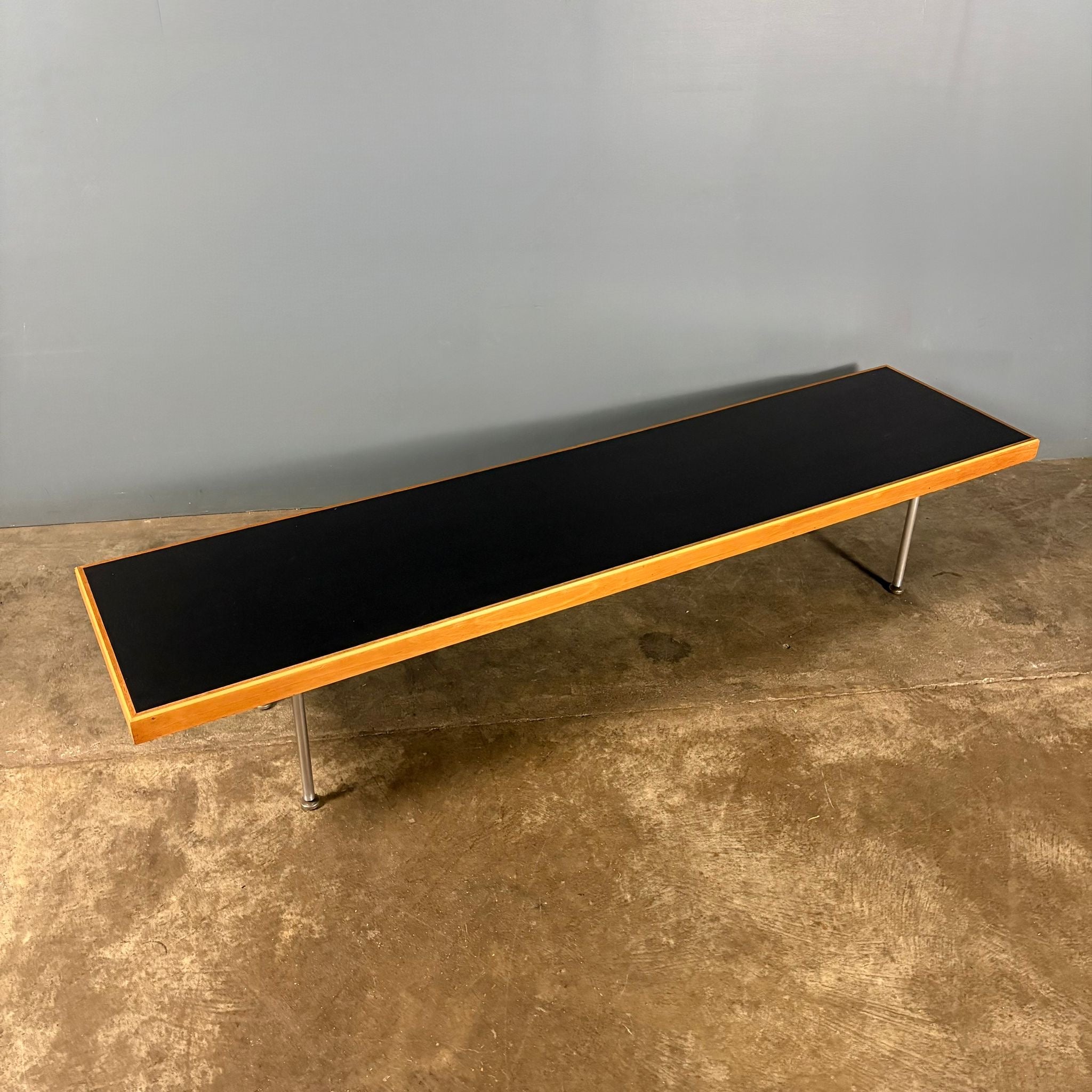 Mid Century Long Black Coffee Table/Bench Vintage Retro MCM