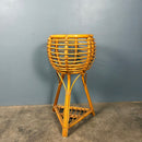 Tall Bamboo Cane Jardinière Planter Mid Century Vintage Retro MCM