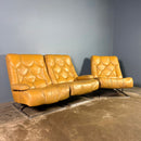 SOLD Tetrad Modular Nucleus Three Seater Sofa/Leather Chairs Mid Century Vintage Retro MCM