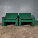 Green Wool Lounge Chair Mid Century Vintage Retro MCM