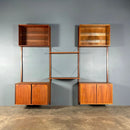 Mid Century Poul Cadovius Royal System Cado Large Teak Wall Unit Vintage Retro MCM Set 2