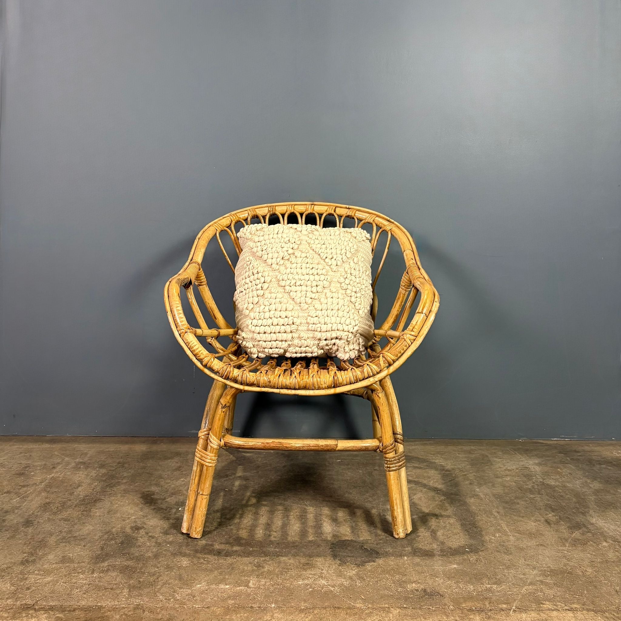 Lounge Chair Angraves Of Leicester Bamboo Cane Rattan Mid Century Vintage Retro MCM