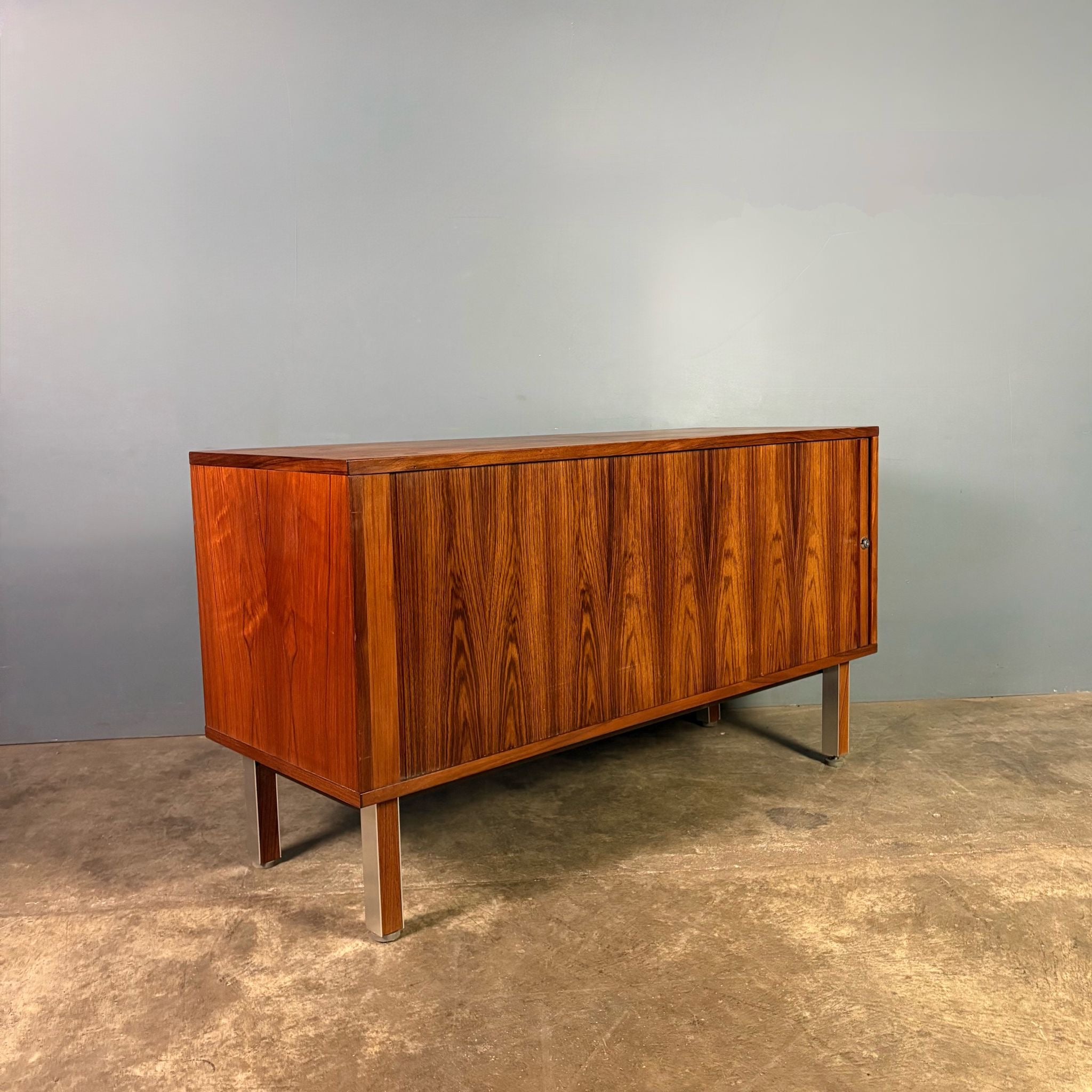 SOLD Nipu Super Top Rosewood Tambour Sideboard Credenza Mid Century Vintage Retro MCM