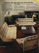SOLD Two Seater Borkum Sofa By Johan Bertil Häggström Brown Leather Ikea Mid Century Vintage Retro MCM