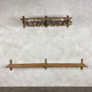 Mid Century Vintage Bamboo Wall Shelf & Hanging Rail With Coat Hangers Retro MCM