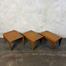 Marcel Breuer For Isokon Set Of Three Bent Beech Plywood Nesting Tables 1960s Mid Century Vintage Retro MCM
