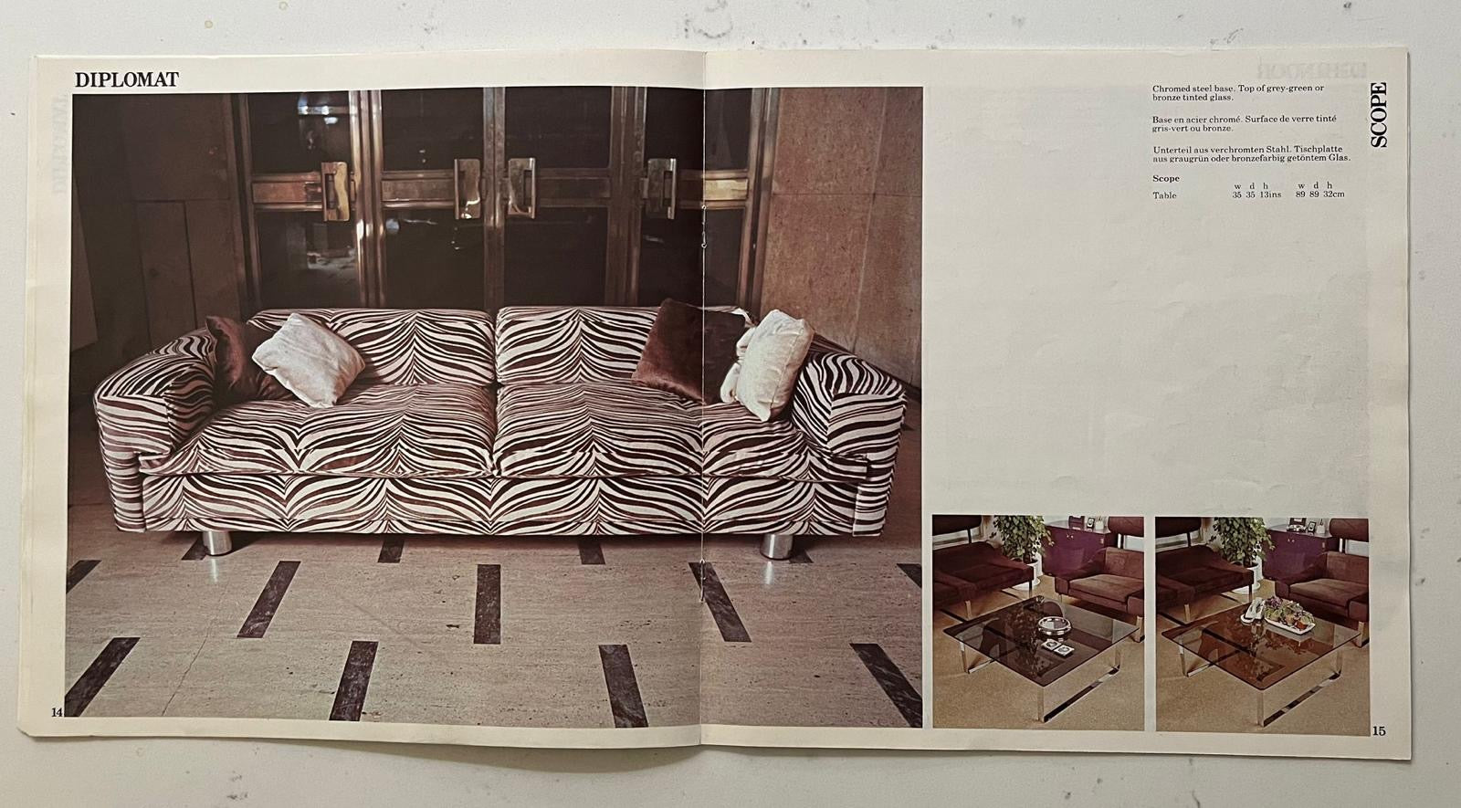 Howard Keith Original Diplomat Three Seater Sofa By HK London Diplomat Mid Century Vintage Retro MCM