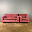 SOLD G Plan K’ang Two Seater Sofa & Armchair Pink Purple Mid Century Vintage Retro MCM