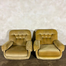 Mid Century G Plan Georgina Armchair Yellow Velvet Vintage Retro MCM