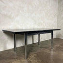 Six Black Marcel Breuer Cesca Bauhaus Dining Chairs With Matching Extending Dining Table Mid Century Vintage Retro MCM