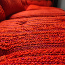 SOLD Orange Wool Swedish Three Seater Sofa Mid Century Vintage Retro MCM