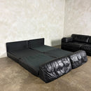 Four De Sede DS-76 Black Leather 1972 Sofa/Chairs Sofa Beds Mid Century Vintage Retro MCM