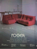 Togo Sofa Set Michel Ducaroy Ligne Roset Grey Leather Mid Century Vintage Retro MCM