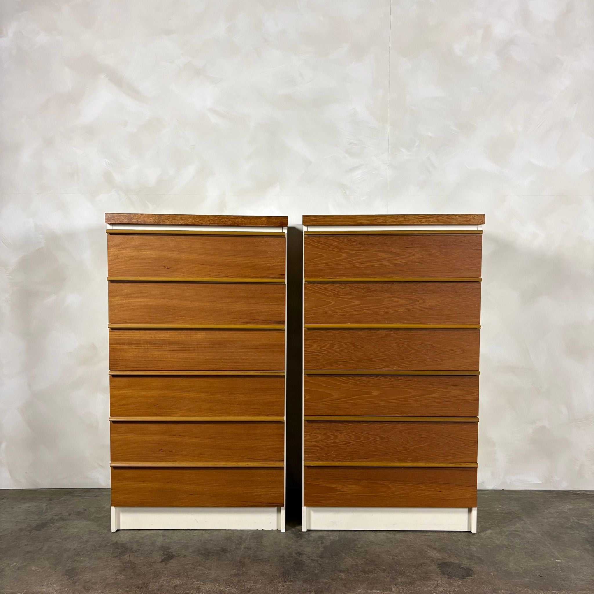 Pair Of Chest Of Drawers/Tall Boys Bath Cabinet Makers BCM Mid Century Vintage Retro MCM