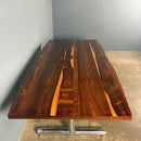 Pieff Eleganza Rosewood & Chrome Dining Table Mid Century Vintage Retro MCM