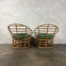 Mid Century Pair Of Bamboo Lounge Chairs Vintage Retro MCM