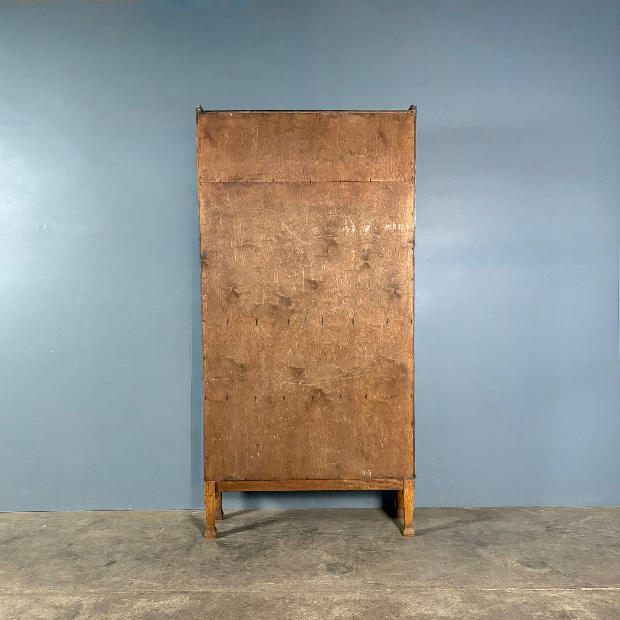 SOLD English Oak Glass Fronted Tall Cabinet/Bookcase Globe Wernicke Style Mid Century Vintage Retro MCM