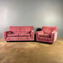 SOLD G Plan K’ang Two Seater Sofa & Armchair Pink Purple Mid Century Vintage Retro MCM
