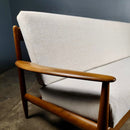 SOLD Mid Century Danish Teak 3 Seater Sofa & Matching Armchair Model 118 Grete Jalk For France & Son Daverkosen