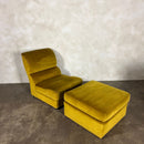 SOLD Mid Century G Plan Osprey Modular Sofa Lounge Suite Yellow Velvet Vintage Retro MCM