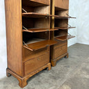 Pair Of Antique Edwardian Tall Cabinets/Bookcases/Haberdashery Storage Drawers