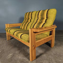 Mid Century Yngve Ekström Style Swedish Pine Two Seater Sofa & Armchair Vintage Retro MCM