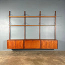 SOLD Mid Century Poul Cadovius Royal System Cado Large Teak Wall Unit Vintage Retro MCM Set 1