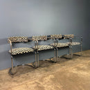 SOLD Four Zougoise Victoria Cantilever Dining Chairs Chrome Tubular Frames Mid Century Vintage Retro MCM