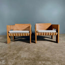 Mid Century Tage Petersen Brutalist Pair Of Armchairs Wendelbo Danish Vintage Retro MCM