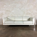 Mid Century White Leather Robin Day For Habitat Forum II Three Seater Sofa Vintage Retro MCM