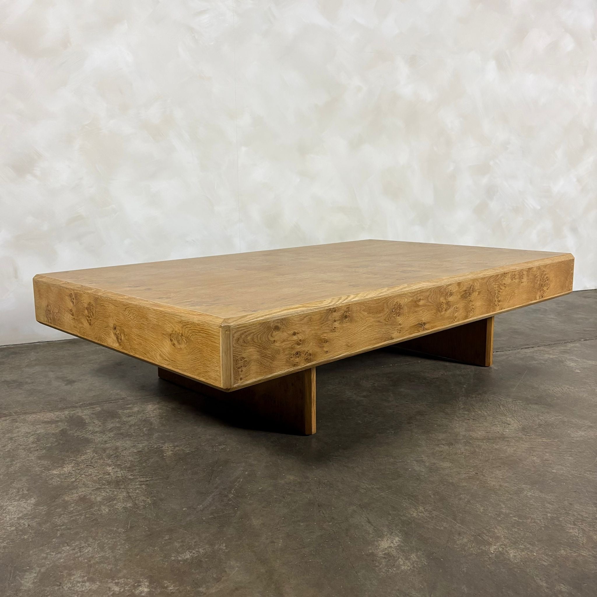 SOLD Heals Burr Oak Large Coffee Table Howard Keith HK London Style Mid Century Vintage Retro MCM