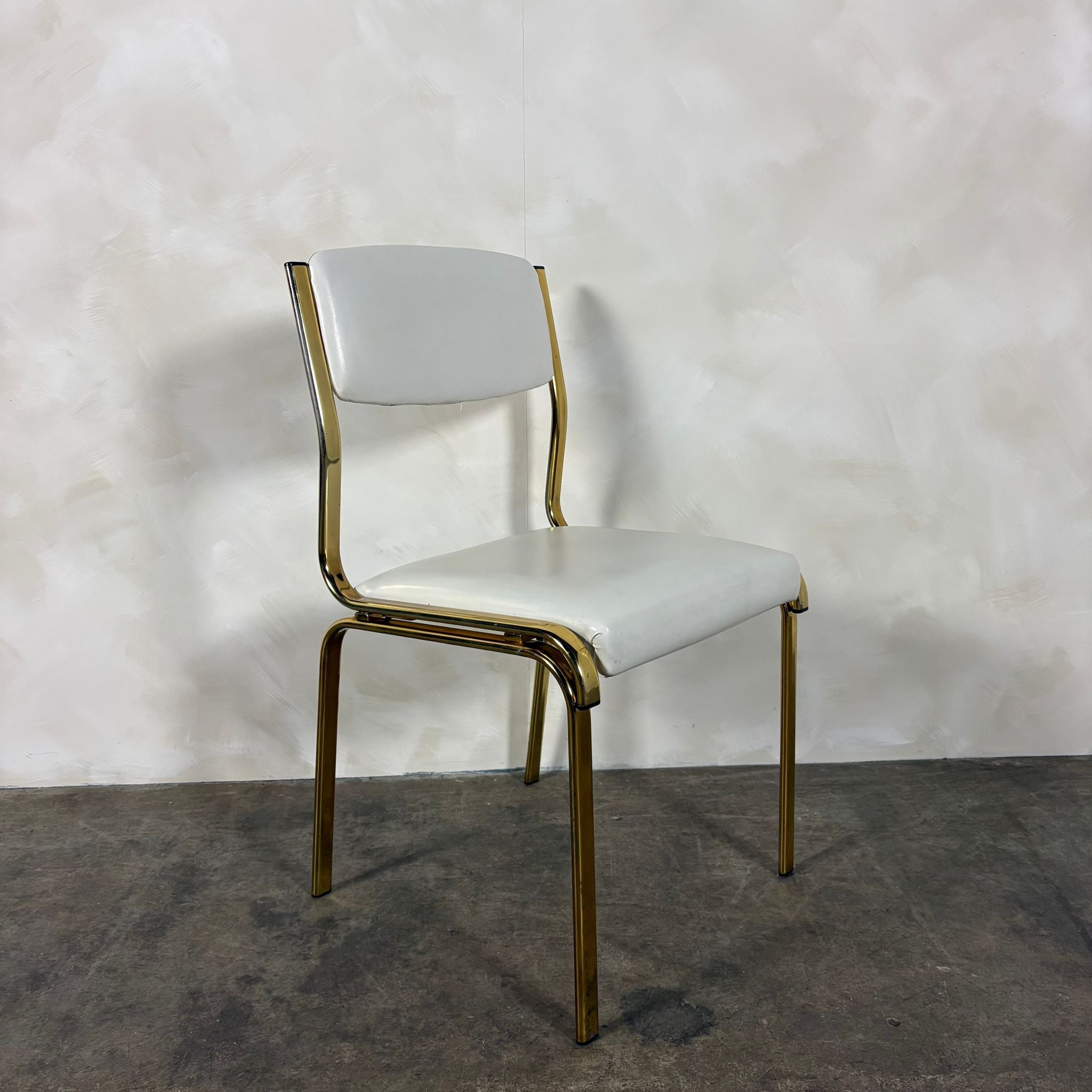 SOLD Brass & Glass Dining Table With Four Matching Brass Dining Chairs Mid Century Vintage Retro MCM