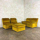 SOLD Mid Century G Plan Osprey Modular Sofa Lounge Suite Yellow Velvet Vintage Retro MCM