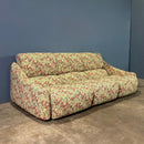SOLD Floral Patterned Space Age Futuristic Three Seater Sofa Mid Century Vintage Retro MCM