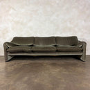 Maralunga Green Sage Three Seater Sofa By Vico Magistretti For Cassina Mid Century Vintage Retro MCM