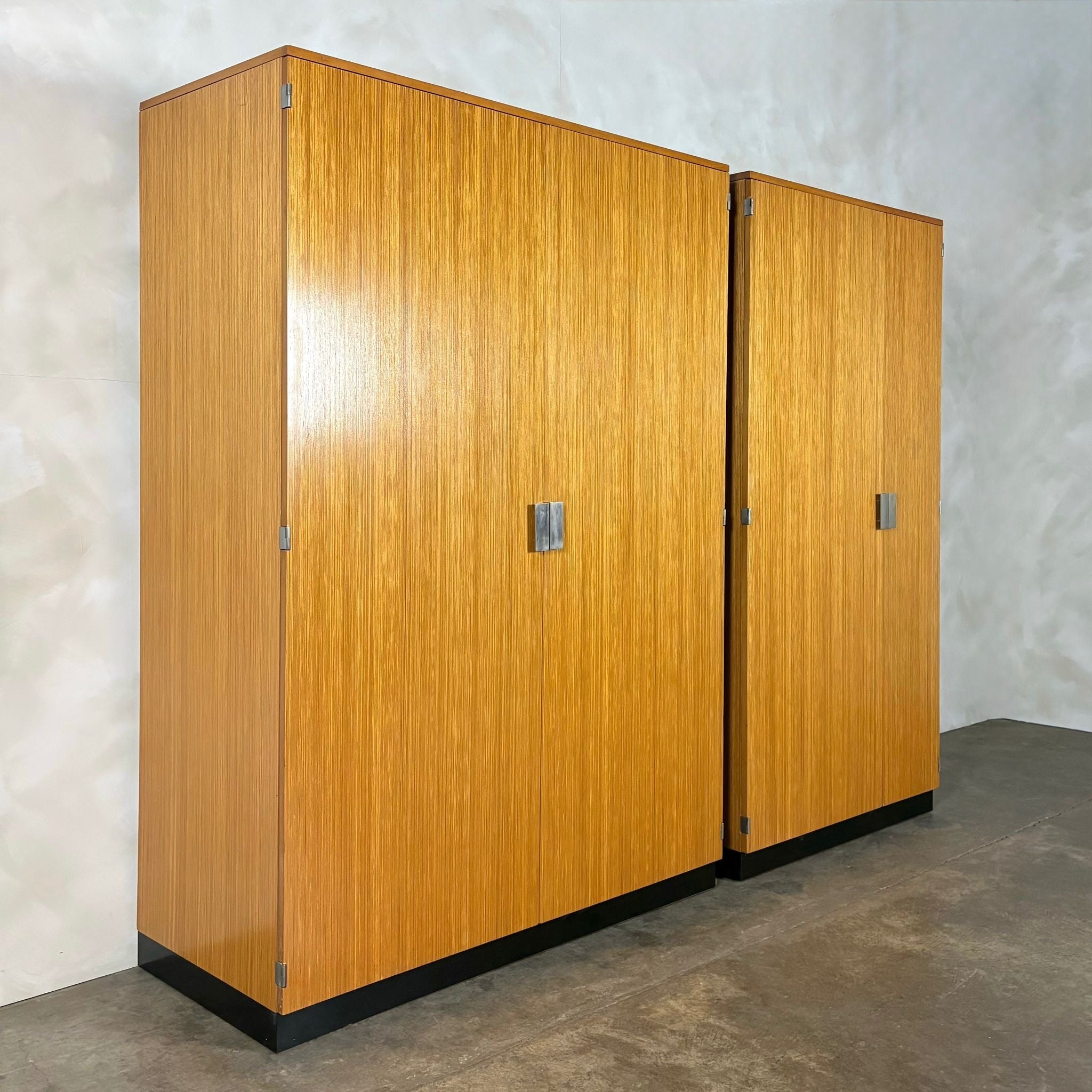 SOLD Mid Century Stag Fineline Pair Of Wardrobes By John & Sylvia Reid Vintage Retro MCM